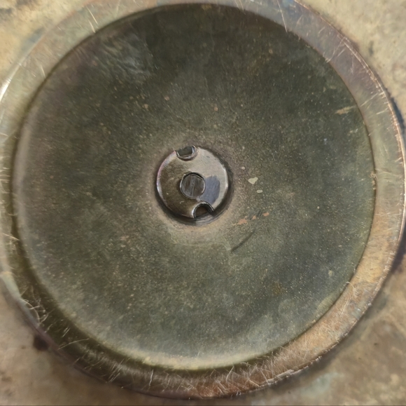 Antique Brass Double Inkwell Ornate Victorian Glass Inserts - Picture 11 of 15